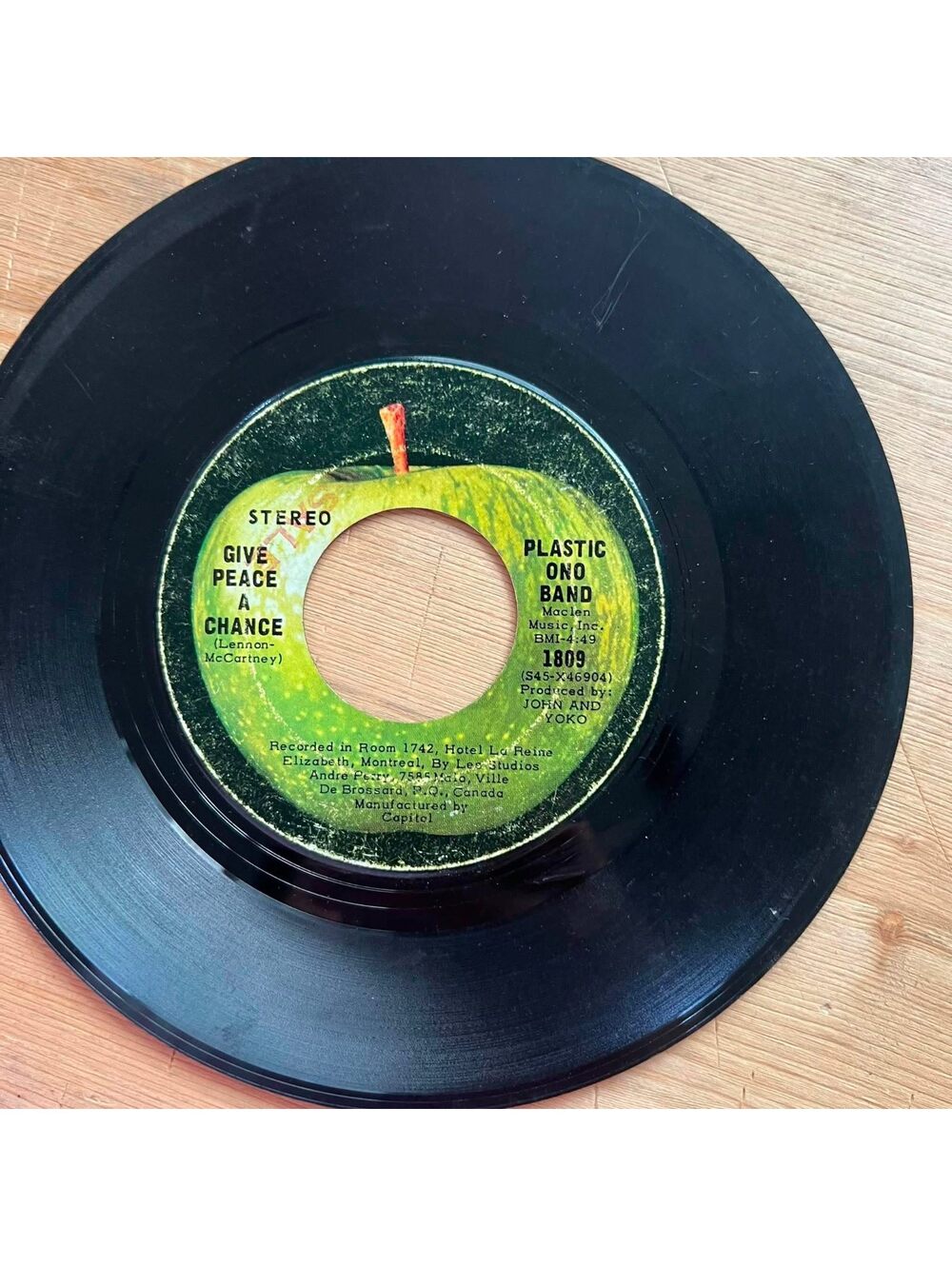 Plastic Ono Band - Give Peace a Chance/Remember Love 45rpm VG+ R89